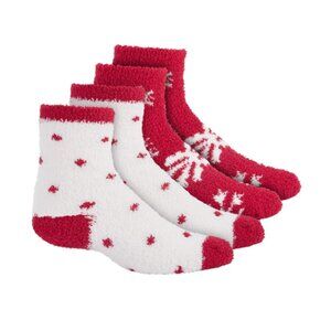NWT Charter Club Women's 2-Pk. Fuzzy Butter Socks, Snowflakes F